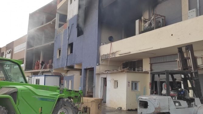 حريق منستير