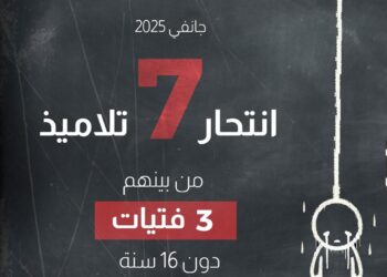 7 حالات انتحار لتلاميذ دون 16 سنة خلال جانفي 2025