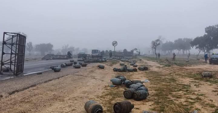 الصخيرة: اصطدام شاحنة غاز بسيارة ودراجتين ناريتين