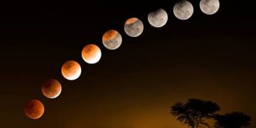 الأرض تشهد ظاهرة القمر الدموي يوم الجمعة  14 مارس ويمكن رؤيتها جزئيا في تونس